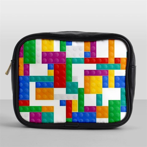 Colorful Bricks, Bricks, Colorful, Colors, Games, Lego, Rainbow Mini Toiletries Bag (One Side) from ArtsNow.com Front