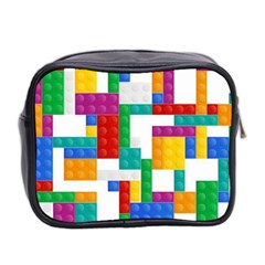 Colorful Bricks, Bricks, Colorful, Colors, Games, Lego, Rainbow Mini Toiletries Bag (Two Sides) from ArtsNow.com Back