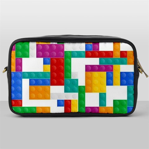 Colorful Bricks, Bricks, Colorful, Colors, Games, Lego, Rainbow Toiletries Bag (One Side) from ArtsNow.com Front