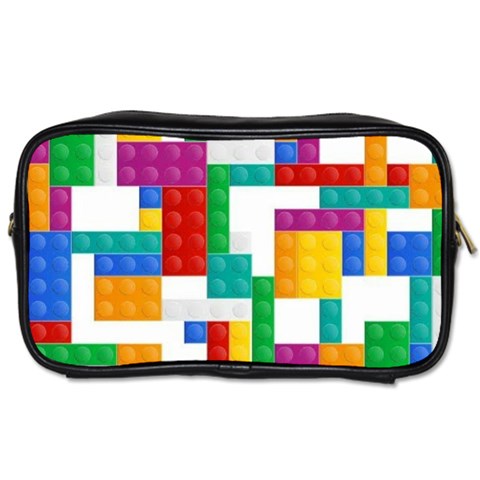 Colorful Bricks, Bricks, Colorful, Colors, Games, Lego, Rainbow Toiletries Bag (Two Sides) from ArtsNow.com Front