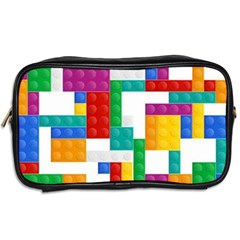 Colorful Bricks, Bricks, Colorful, Colors, Games, Lego, Rainbow Toiletries Bag (Two Sides) from ArtsNow.com Back