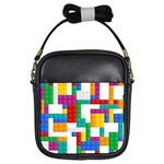 Colorful Bricks, Bricks, Colorful, Colors, Games, Lego, Rainbow Girls Sling Bag