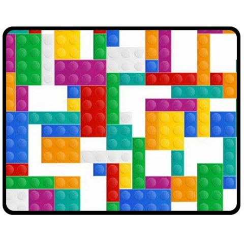 Colorful Bricks, Bricks, Colorful, Colors, Games, Lego, Rainbow Fleece Blanket (Medium) from ArtsNow.com 60 x50  Blanket Front