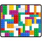 Colorful Bricks, Bricks, Colorful, Colors, Games, Lego, Rainbow Fleece Blanket (Medium)