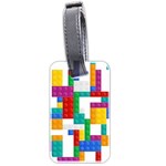 Colorful Bricks, Bricks, Colorful, Colors, Games, Lego, Rainbow Luggage Tag (two sides)