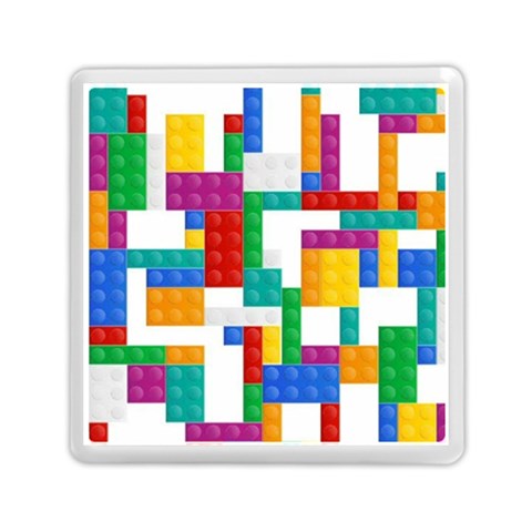 Colorful Bricks, Bricks, Colorful, Colors, Games, Lego, Rainbow Memory Card Reader (Square) from ArtsNow.com Front