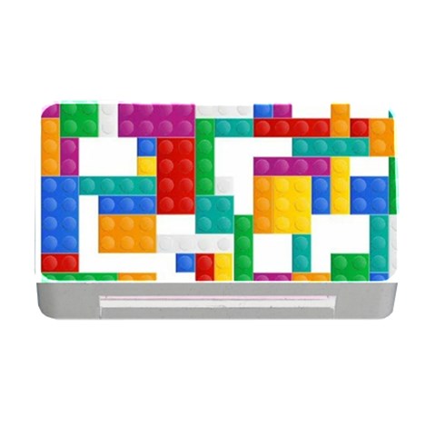 Colorful Bricks, Bricks, Colorful, Colors, Games, Lego, Rainbow Memory Card Reader with CF from ArtsNow.com Front