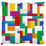 Colorful Bricks, Bricks, Colorful, Colors, Games, Lego, Rainbow Large Cushion Case (One Side)