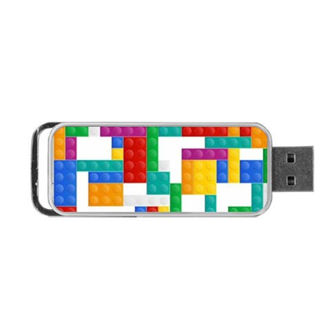 Colorful Bricks, Bricks, Colorful, Colors, Games, Lego, Rainbow Portable USB Flash (One Side) from ArtsNow.com Front