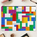 Colorful Bricks, Bricks, Colorful, Colors, Games, Lego, Rainbow Cosmetic Bag (XXXL)