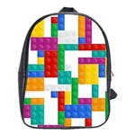 Colorful Bricks, Bricks, Colorful, Colors, Games, Lego, Rainbow School Bag (XL)