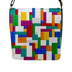 Colorful Bricks, Bricks, Colorful, Colors, Games, Lego, Rainbow Flap Closure Messenger Bag (L)