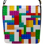 Colorful Bricks, Bricks, Colorful, Colors, Games, Lego, Rainbow Flap Closure Messenger Bag (S)