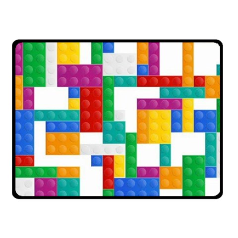 Colorful Bricks, Bricks, Colorful, Colors, Games, Lego, Rainbow Two Sides Fleece Blanket (Small) from ArtsNow.com 45 x34  Blanket Front