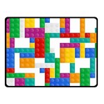 Colorful Bricks, Bricks, Colorful, Colors, Games, Lego, Rainbow Two Sides Fleece Blanket (Small)