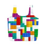 Colorful Bricks, Bricks, Colorful, Colors, Games, Lego, Rainbow Full Print Recycle Bag (M)