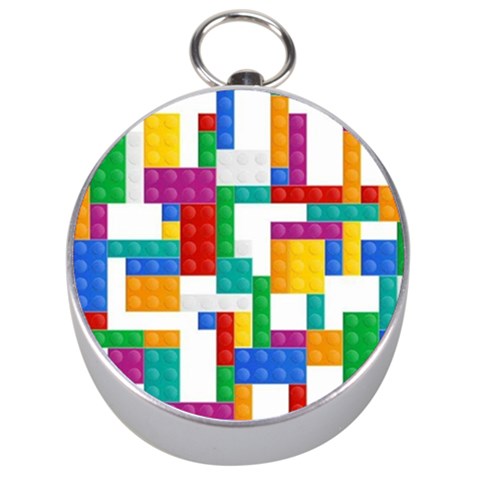 Colorful Bricks, Bricks, Colorful, Colors, Games, Lego, Rainbow Silver Compasses from ArtsNow.com Front