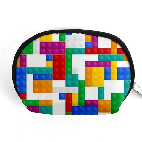 Colorful Bricks, Bricks, Colorful, Colors, Games, Lego, Rainbow Accessory Pouch (Medium) from ArtsNow.com Front