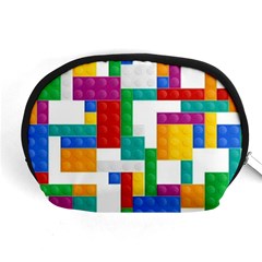 Colorful Bricks, Bricks, Colorful, Colors, Games, Lego, Rainbow Accessory Pouch (Medium) from ArtsNow.com Front