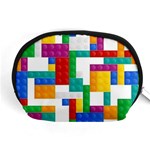 Colorful Bricks, Bricks, Colorful, Colors, Games, Lego, Rainbow Accessory Pouch (Medium)