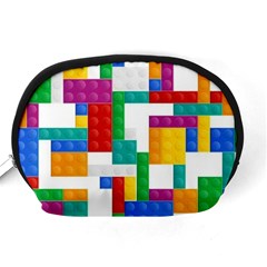 Colorful Bricks, Bricks, Colorful, Colors, Games, Lego, Rainbow Accessory Pouch (Medium) from ArtsNow.com Back