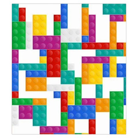 Colorful Bricks, Bricks, Colorful, Colors, Games, Lego, Rainbow Drawstring Pouch (Small) from ArtsNow.com Front