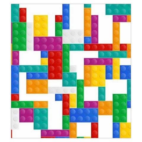 Colorful Bricks, Bricks, Colorful, Colors, Games, Lego, Rainbow Drawstring Pouch (Medium) from ArtsNow.com Front