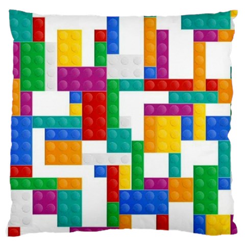 Colorful Bricks, Bricks, Colorful, Colors, Games, Lego, Rainbow Standard Premium Plush Fleece Cushion Case (One Side) from ArtsNow.com Front