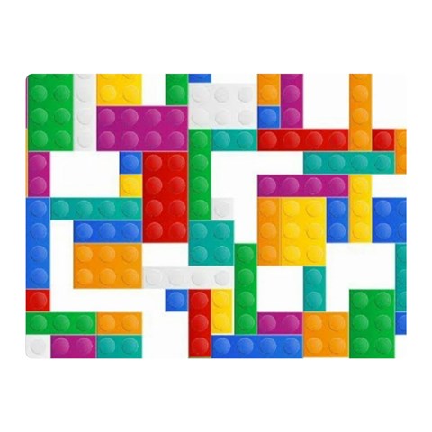 Colorful Bricks, Bricks, Colorful, Colors, Games, Lego, Rainbow Two Sides Premium Plush Fleece Blanket (Mini) from ArtsNow.com 35 x27  Blanket Front