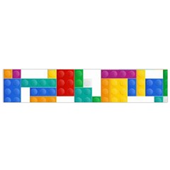 Colorful Bricks, Bricks, Colorful, Colors, Games, Lego, Rainbow Small Premium Plush Fleece Scarf from ArtsNow.com Front