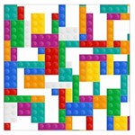 Colorful Bricks, Bricks, Colorful, Colors, Games, Lego, Rainbow Square Satin Scarf (36  x 36 )