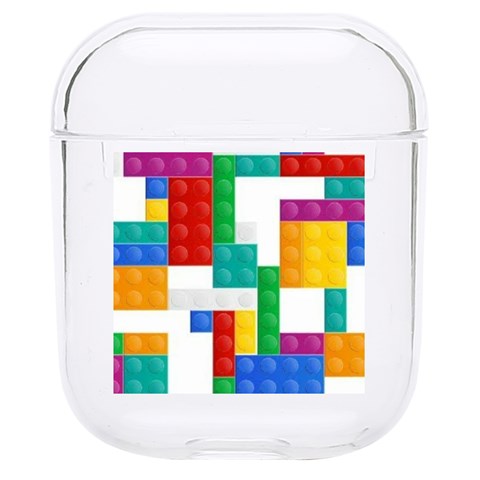 Colorful Bricks, Bricks, Colorful, Colors, Games, Lego, Rainbow Hard PC AirPods 1/2 Case from ArtsNow.com Front