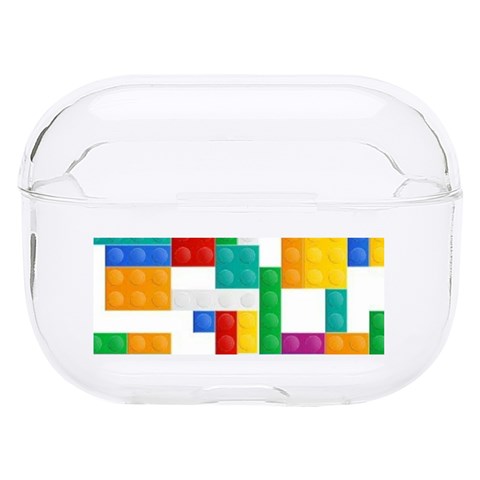 Colorful Bricks, Bricks, Colorful, Colors, Games, Lego, Rainbow Hard PC AirPods Pro Case from ArtsNow.com Front