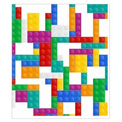 Colorful Bricks, Bricks, Colorful, Colors, Games, Lego, Rainbow Duvet Cover Double Side (California King Size) from ArtsNow.com Back