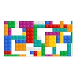 Colorful Bricks, Bricks, Colorful, Colors, Games, Lego, Rainbow Satin Shawl 45  x 80 