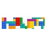 Colorful Bricks, Bricks, Colorful, Colors, Games, Lego, Rainbow Oblong Satin Scarf (16  x 60 )