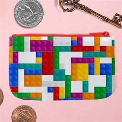 Colorful Bricks, Bricks, Colorful, Colors, Games, Lego, Rainbow Large Coin Purse from ArtsNow.com Back