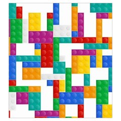 Colorful Bricks, Bricks, Colorful, Colors, Games, Lego, Rainbow Drawstring Pouch (2XL) from ArtsNow.com Back