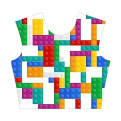 Colorful Bricks, Bricks, Colorful, Colors, Games, Lego, Rainbow Cotton Crop Top from ArtsNow.com Front