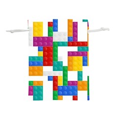 Colorful Bricks, Bricks, Colorful, Colors, Games, Lego, Rainbow Lightweight Drawstring Pouch (S) from ArtsNow.com Front