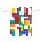 Colorful Bricks, Bricks, Colorful, Colors, Games, Lego, Rainbow Lightweight Drawstring Pouch (S)