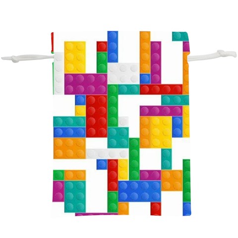 Colorful Bricks, Bricks, Colorful, Colors, Games, Lego, Rainbow Lightweight Drawstring Pouch (XL) from ArtsNow.com Front