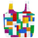 Colorful Bricks, Bricks, Colorful, Colors, Games, Lego, Rainbow Full Print Recycle Bag (XXL)