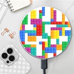 Colorful Bricks, Bricks, Colorful, Colors, Games, Lego, Rainbow Wireless Fast Charger(White)