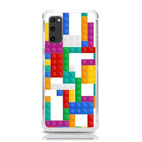 Colorful Bricks, Bricks, Colorful, Colors, Games, Lego, Rainbow Samsung Galaxy S20 6.2 Inch TPU UV Case from ArtsNow.com Front