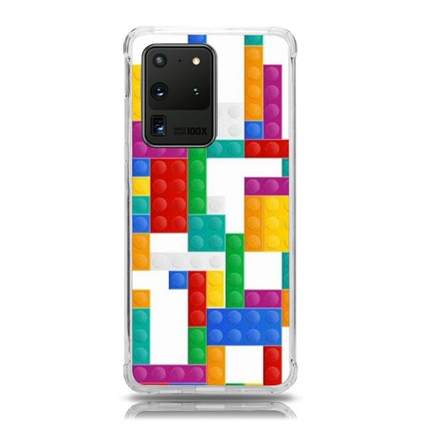 Colorful Bricks, Bricks, Colorful, Colors, Games, Lego, Rainbow Samsung Galaxy S20 Ultra 6.9 Inch TPU UV Case from ArtsNow.com Front