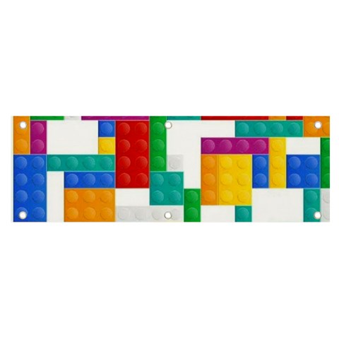 Colorful Bricks, Bricks, Colorful, Colors, Games, Lego, Rainbow Banner and Sign 6  x 2  from ArtsNow.com Front