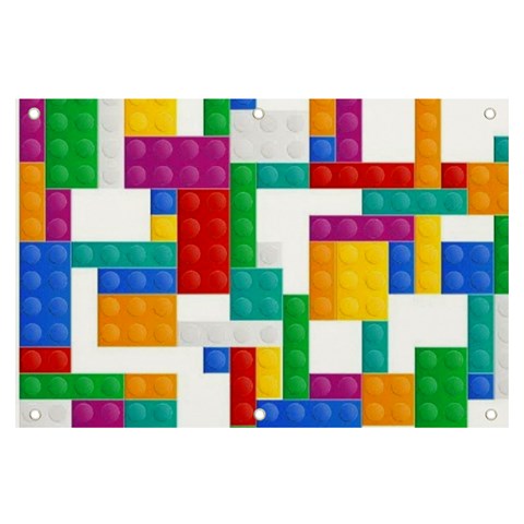 Colorful Bricks, Bricks, Colorful, Colors, Games, Lego, Rainbow Banner and Sign 6  x 4  from ArtsNow.com Front