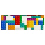 Colorful Bricks, Bricks, Colorful, Colors, Games, Lego, Rainbow Banner and Sign 9  x 3 