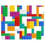 Colorful Bricks, Bricks, Colorful, Colors, Games, Lego, Rainbow Premium Plush Fleece Blanket (Medium)